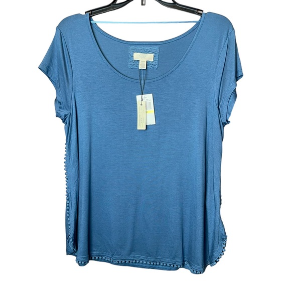 Cupio Tops - NWT Cupio Stitch Fix Blue Short Sleeve Top M
